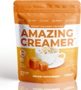 Superfoods Company Amazing Creamer with Collageen - Keto Creamer-Hyaluronic Acid & MCT Oil - Brain Boost & Curbs Cravings - Supports Healthy Skin & Hair - Diet-Friendly [30 Servings] [Salted Caramel]
