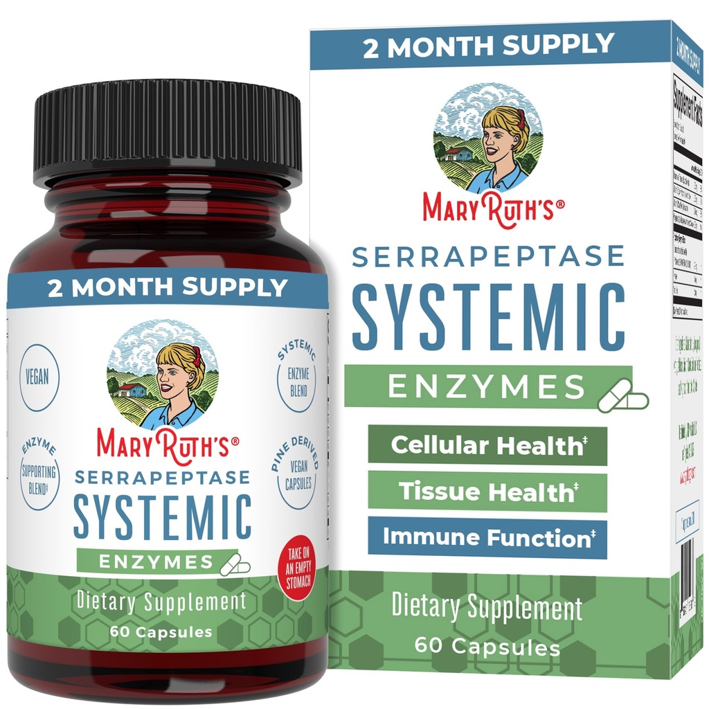 MaryRuth Organics Serrapeptase Enzymes Capsules 