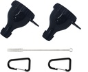 2Pack Proteïne Poeder Container te gaan Portable Supplement Funnels voor het vullen van flessen met eiwitpoeder Compartiment Pillen opslag Geweldig voor workout Reizen naar-Go Fitness Funnel met borstel & karabijnen