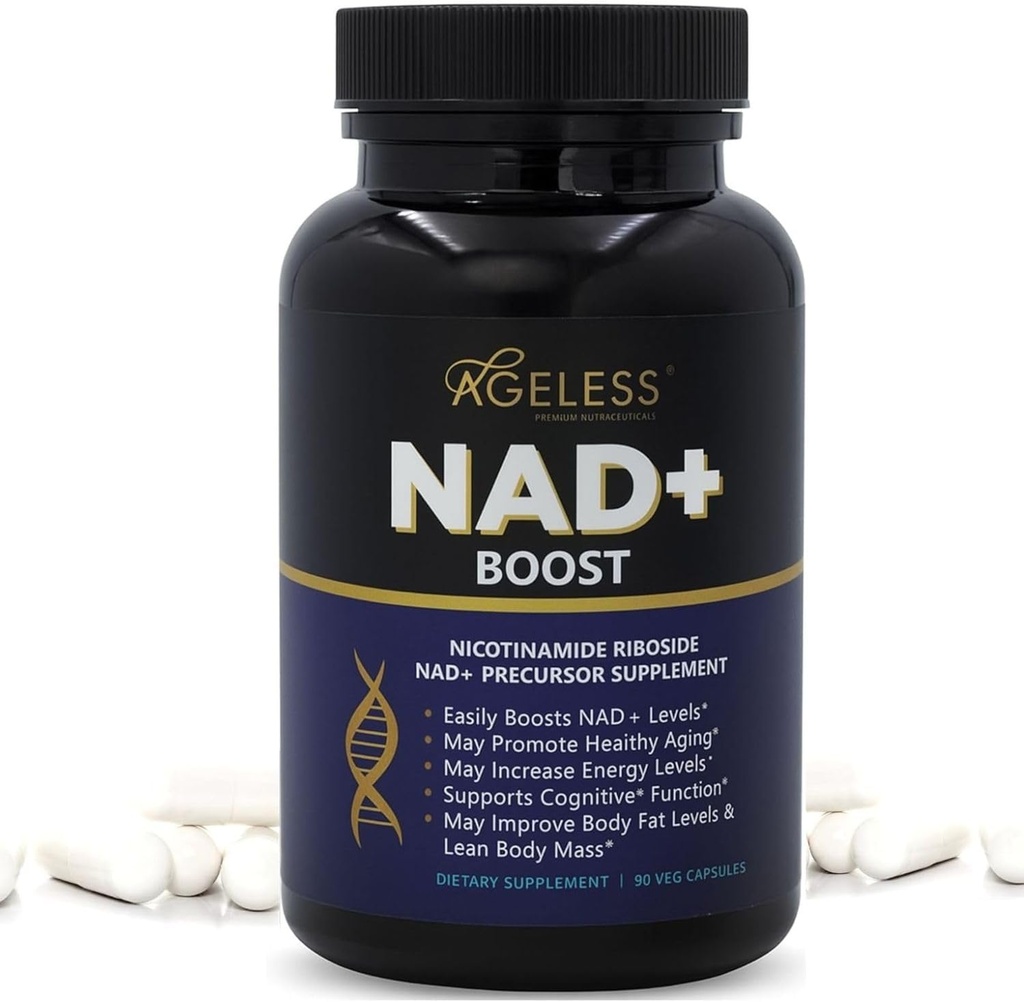 Leeftijdsloze NAD+ Supplementen voor vrouwen en mannen 300 mg Nicotinamide Riboside [56] Dieetsupplement voor anti-Agen 