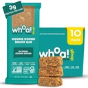 Whoa Dough Eetbare Cookie Deeg Bars- Gecertificeerde Niet-GMO, Kosher en Glutenvrije Bars - Gezonde Snack Foods - Planten gebaseerde Snacks gemaakt met echte ingrediënten - Havermout Cookie Deeg - 10 Pack