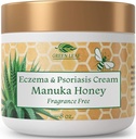 Manuka Honey Eczeam Cream Moisturizing Lotion Fragrance Free For Psoriasis Relief - Itchy, Dry Skin Rash Ointment - Skin Soothing Moisturizer - Body & Face Cream - Kids & Adults 8oz
