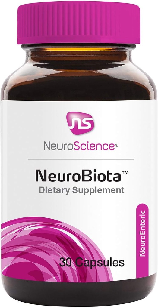 NeuroScience Mood Probiotic for Women & Men - NeuroBiota Mood Support Supplement with Probiotics for Digestive Health, Immune Support & Healthy GABA Activity - Nouris the Gut-Brain Axis (30 Capsules)