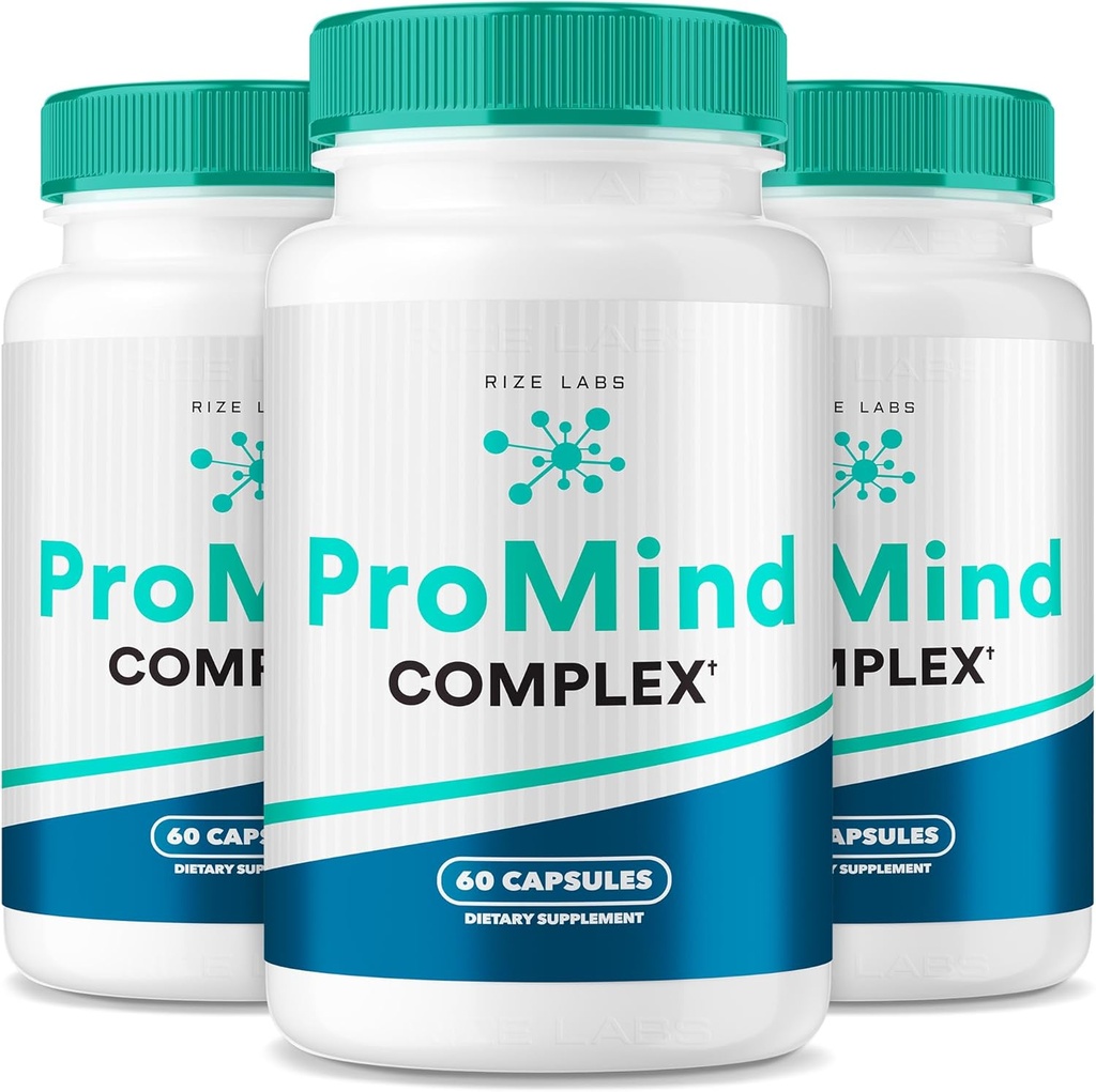 rize labs ProMind Complex Supplement, Organic Memory Supporting Formula to Strength The Brain Used to Boost Memory - Pack of 3(180 Capsules)