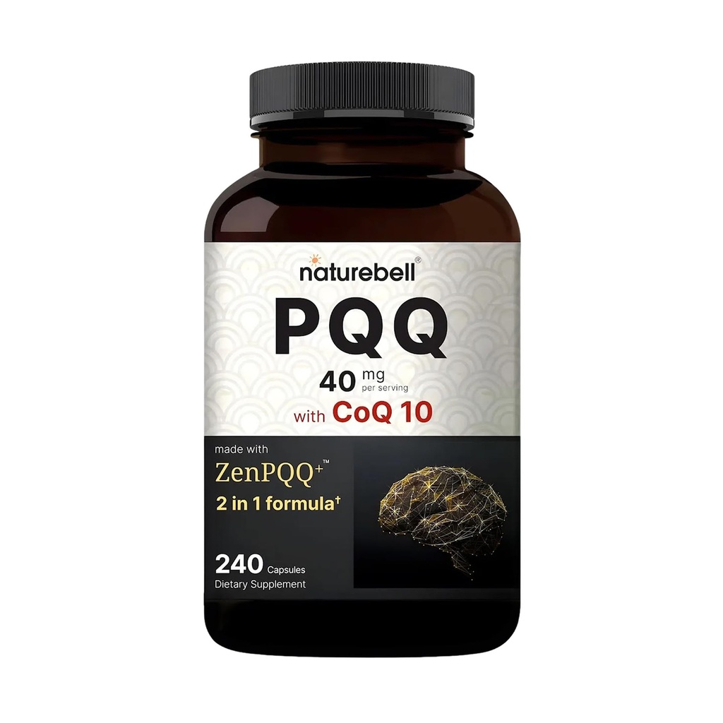 NatureBell PQQ 40mg per portie met CoQ10, 240 Capsules 