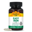 Country Life Easy Fer 25mg Capsules - Ferrochel doux non constipant - Supplément Vitamine Vegan pour les femmes et les hommes - soutient l'énergie corporelle