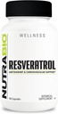 NutraBio Resveratrol Supplement, 500mg - Natuurlijke Antioxidant om te helpen tegen vrije radicalen en ondersteuning gezonde veroudering, 90 capsules