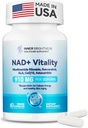 NAD+ Supplement voor vrouwen, met 900MG Nicotinamide Riboside (NR), Resveratrol, CoQ10, Alfa-Lipoïnezuur, Astaxanthine - Ondersteunt Cellular Energy & Repair, Healthy Aging - 60 Vegetarische Capsules