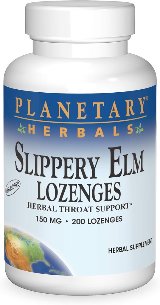 PLANETAIRE KRUIDEN Slippery Elm Lozenges, Unflavored, 200 Tellen