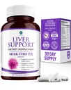 Leverondersteuning - Detox & Cleanse Supplement (Vegetarisch) - Advanced Natural Liver Health Formula that Combines Milk Thistle, Selenium, Kurkuma Curcumin, Vitamine B12, Vitamine C, Alpha Lipoic Acid, N Acetyl Cysteine, Magnesium, Taurine, en meer - 30 dagen levering