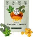 Apiculteurs naturels Menthe apaisante Eucalyptus Toux gouttes, Immune support avec vitamine D, zinc et propolis, refroidissement et gorge apaisante Lozenges, 14 Ct