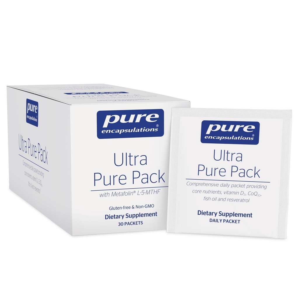 Pure Encapsulations Ultra Pure Pack - Dagelijks Uitgebreide Multivitaminen - Ondersteunt Welzijn* - met Co-enzym Q10, Vitamine C & More - Non-GMO - 30 Packets