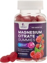 Magnesium Citrate Gummies Supplement - Hoge Absorptie, Vegan Magnesium Gummy Supplement voor volwassenen en kinderen, Magnesio Citrate Gummy Supplementen voor spier, zenuw, bot en hart ondersteuning - 60 Gummies