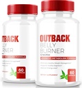 (2 Pack) Pilules de brûleur Belly Outback, Capsules Keto de brûleur Belly Premium Out Back, All Natural Keto Supplément pour soutenir la condition physique et les objectifs du corps, Avis officiels Outback BellyBurner (120 Capsules)