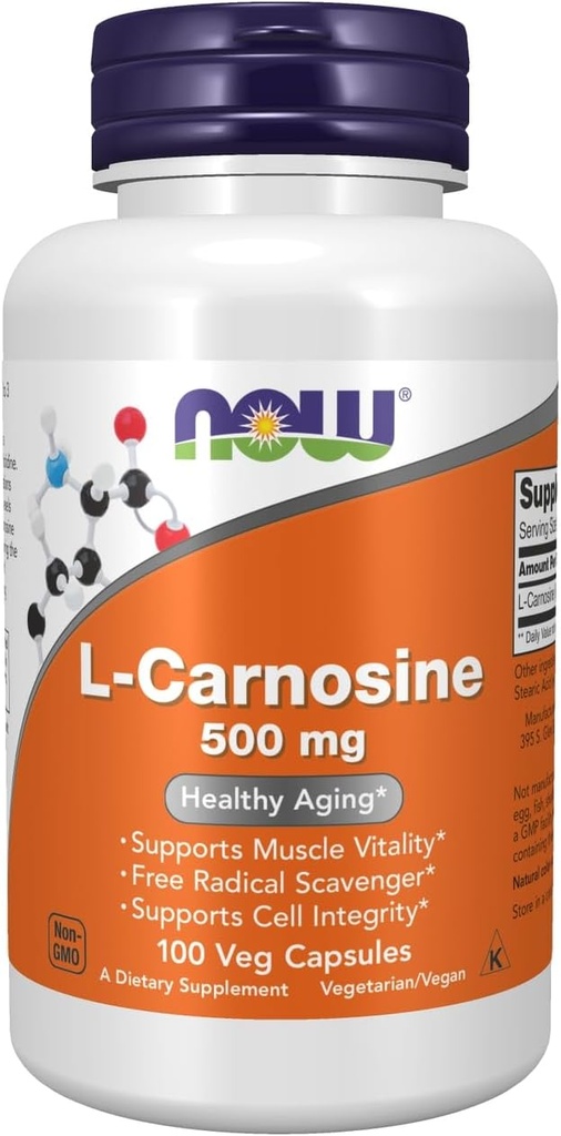 L-Carnosine 500mg 100 VegiCaps (verpakking van 2)