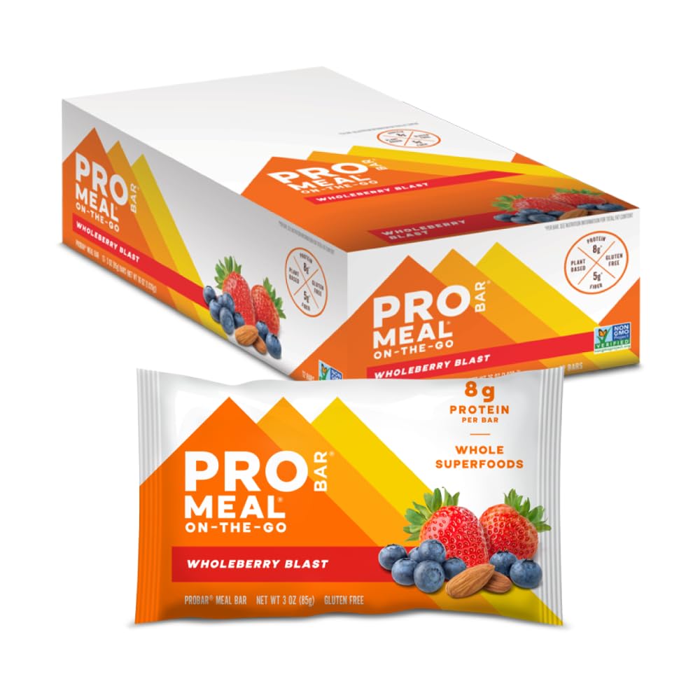 PROBAR - MEAL Bar, Wholeberry Blast, Non-GMO, Glutenvrije, gezonde, plantaardige basis, Whole-food Ingredients, Natural Energy (12 Tel.)