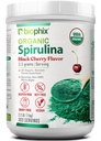 biophix Organic Spirulina Powder 2.2 lb Black Cherry Flavor - Proteïne-Rich Nutrient-Dense Superfood - Krachtige Antioxidant - Ondersteunt Immune Health