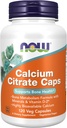 NOW Foods Supplementen, Calcium citraat met vitamine D, Magnesium, Zink, Koper en Mangaan, 120 Veg Capsules
