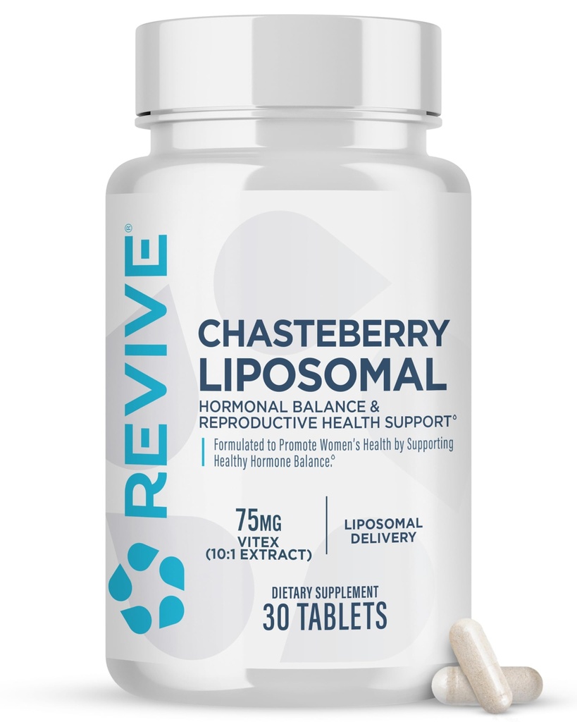Supplément de chasteberry MD revive pour les femmes - Chaste-Berry Liposomal (Vitex Agnus-Castus) - soutient la santé des femmes, l'équilibre hormonal et la fertilité (30 comprimés, 30 portions)