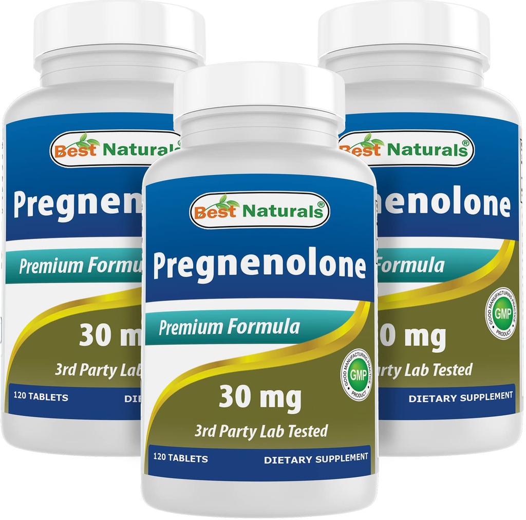 Best Naturals Pregnenolone 30 mg 120 tabletten (120 telling (verpakking 3))