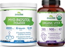 Zazzee Myo-Inositol Poeder en USDA Biologische Vitex Capsules, Vegan, All-Natural en Non-GMO