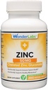 Wonder Laboratories Gluconate de zinc chélaté 50 mg - soutient la peau saine, le système immunitaire, la croissance cellulaire et plus - 200 comprimés végétariens