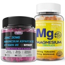 NEVISS Magnesium Gummies met Kurkuma 300mg + Zink en Magnesium Supplement met Vitamine B6, B12, D3, Kurkuma