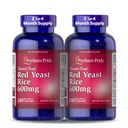 Puritan's Pride Doctors Trust® Red Gist Rice 600mg, Dieetsupplement, 240 Rapid Release Capsules, 2 Pack