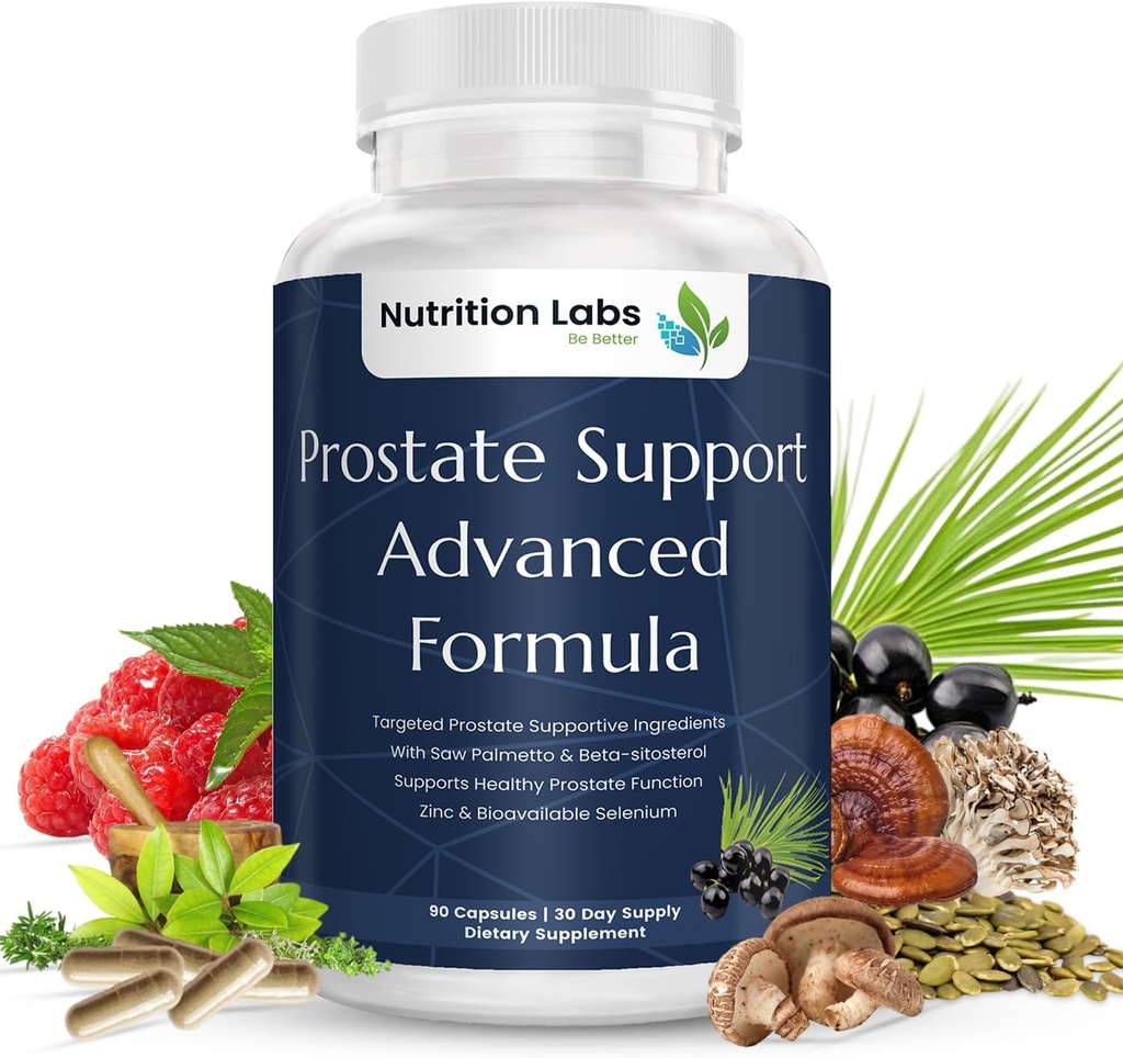 Prostaat gezondheid ondersteuning kruidensupplement voor mannen met Beta Sitosterol, Selenium, Pygeum en Saw Palmetto Extract voor Prostaat ondersteuning en frequente urineren - 90 CT