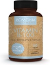 Pomona Wellness Vitamine B Complex Supplement met Foliumzuur, Hoge Potentie Multivitamine, Alle 10 B Vitaminen Inclusief B12, Ondersteunt Energieniveaus, Hartgezondheid, Non-GMO, 50 Tablets
