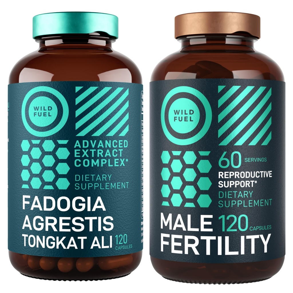 WILDE BRANDSTOF Mannelijke Vruchtbaarheid en Fadogia Agrestis Supplementen Ultieme Mannen gezondheid bundel