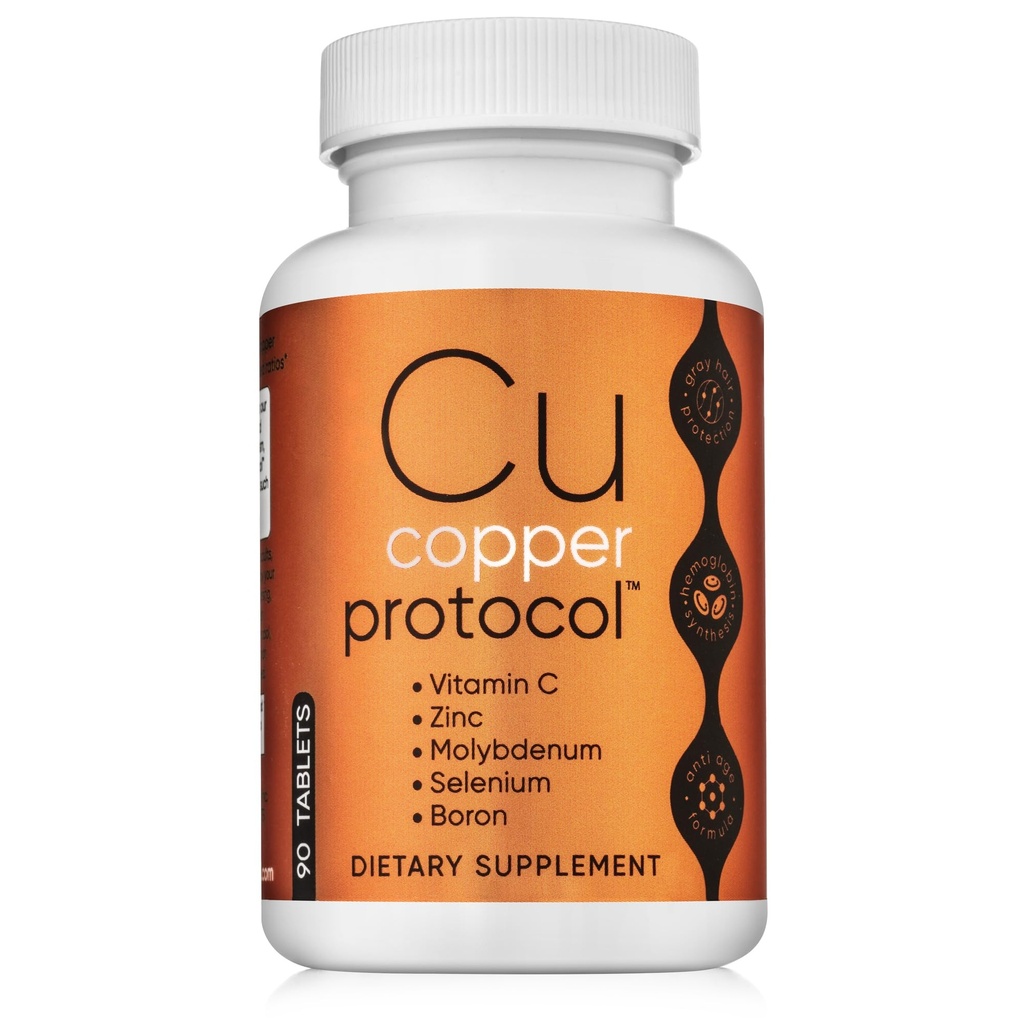 Kopersupplementen voor vrouwen en mannen (90 capsules) Verhoogt energie, voeden lichaam, anti-aging formule, Inclusief vitamine C, zink en selenium, niet-GMO, Made in USA - GMP Certified