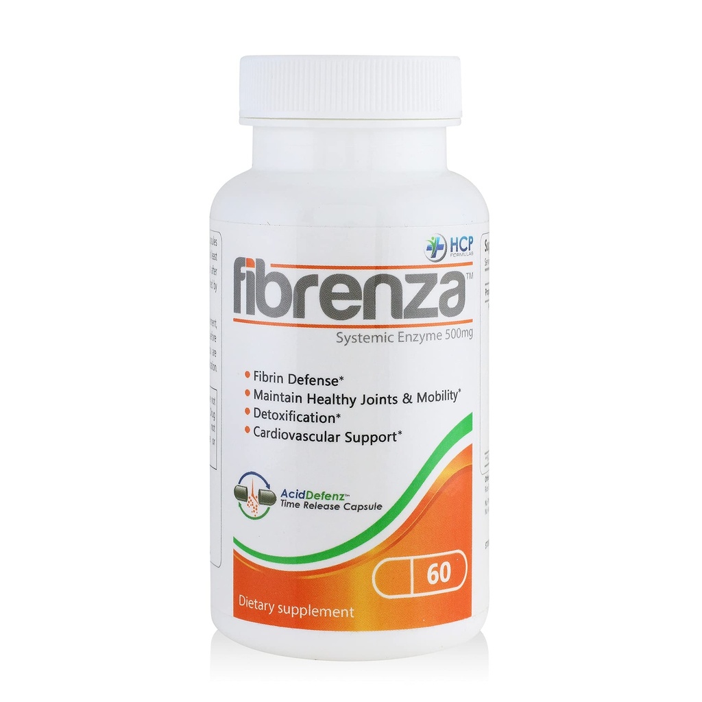Fibrenza - Systemisch Enzyme Complex met Fibrinolytische & Proteolytische Enzymen - Dieetsupplement - 60 Caps