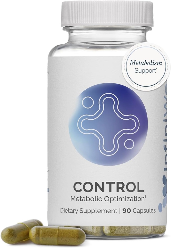 InfiniWell Control - Geformuleerd voor Metabole Gezondheid en Energie Ondersteuning - Ontgrendel Gedisciplinede Metabole Ondersteuning - Uitgebreide Fomula met de volgende generatie Berberbabine (90 capsules)