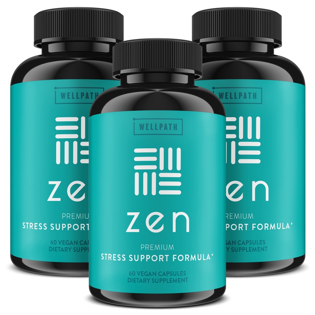 WellPath Zen Stress Relief Supplement + Mood Support (180 ct) 