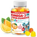 DR. MORITZ Omega végétalien 3 Gummies pour les enfants et les tout-petits (90 comtes), Omega 3 Gummies pour la santé du cerveau et du coeur, sans huile de poisson et sans gluten