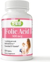 J-Bio Foliumzuur 800mcg (120 tabletten) Dagelijkse gezondheidsregeling en prenatale zorg voor vrouwen