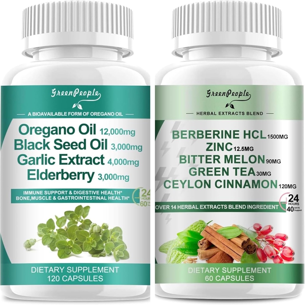 GROENPEOPLE Oregano Oil & Berberine Capsules
