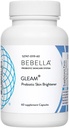 Bebella Gleam Probiotische Blend Huidverlichting met Glutathion-gereduceerd NAC Alpha Lipoïnezuur VIT C & Marine Collageen Peptiden 60 Capsules