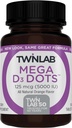 Twinlab Mega D-3 Dots - Vitamine D Supplement voor Immune Health and Bone Support - 100 Orange Tablets, 125 mcg (5000 IE) (verpakking van 2)