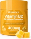 kind natuur Vitamine B2 Gummies - Riboflavine 400 mg Supplement voor kinderen & volwassenen - Niet-GMO, Soja & Glutenvrije, Veganistische Kauwbare Gummies (30 dagen levering)