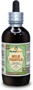 Thistle de lait (Silybum Marianum) Glycérite, feuilles séchées organiques Extrait liquide sans alcool (marque : HerbalTerra, fièrement fabriqué aux États-Unis) 4 fl.oz (120 ml)