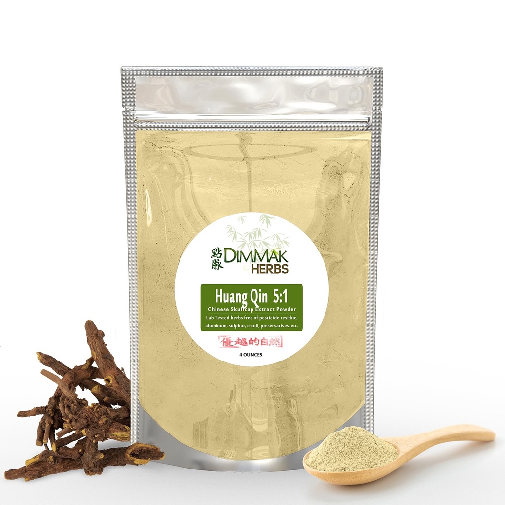 Dimmak Kruiden Biologische Scutellaria Baicalensis Chinese Skullcap Root (Huang Qin) 5:1 Extract Poeder 