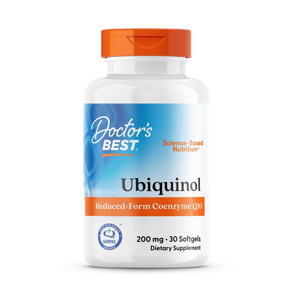 Artsen Best Ubichinol, Reduced-Form Coenzyme Q1, 200 mg, Non-GMO, Glutenvrij, Sojavrij 30 Softgels