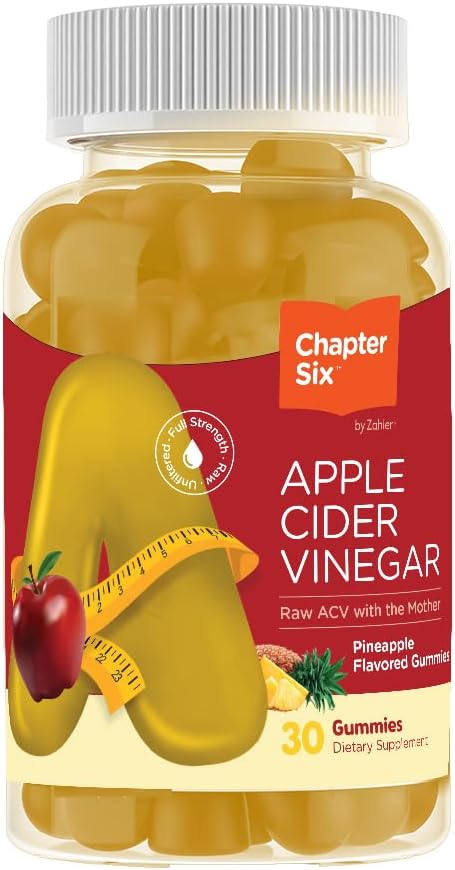 Zahler - Apple Cider Vinegar Gummies - Kosher & Delicious ACV Gummies for Women & Men - Detox Support & Cleanse - Gut Health & Metabolisme Support - 30 Ananas Flavored Gummies