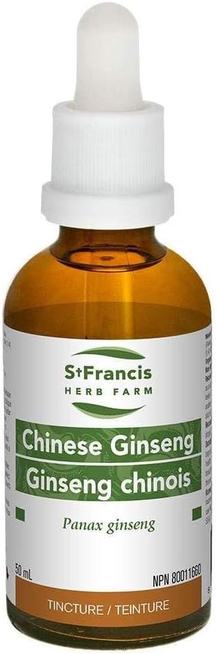 St Francis Herb Farm - Chinese Ginseng (Panax ginseng, wortel) Certified Organic Herbal Tinctuur Extract 