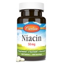 Carlson - Niacin, 50 mg, Ondersteunt Cholesterol Metabolisme, Energieproductie, Hartgezondheid, Zenuwfunctie, 300 tabletten