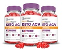 (3 Pack) Rapid Ripped Keto ACV Gummies Extreme 2000MG Rapidripped Keto Gummies Apple Cider Vinegar Geformuleerd met Granaatappel Beet Sap Poeder B12 Vegan Non GMO 180 Gummys