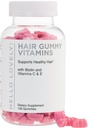 Vitamines capillaires Gommies - Biotin 5000 mcg avec vitamine E, C & Zinc, Vitamines de croissance capillaire pour les femmes et les hommes - Supplément plus fort, beau cheveux, peau et ongles, sans OGM et sans gluten - 120 ours gommy