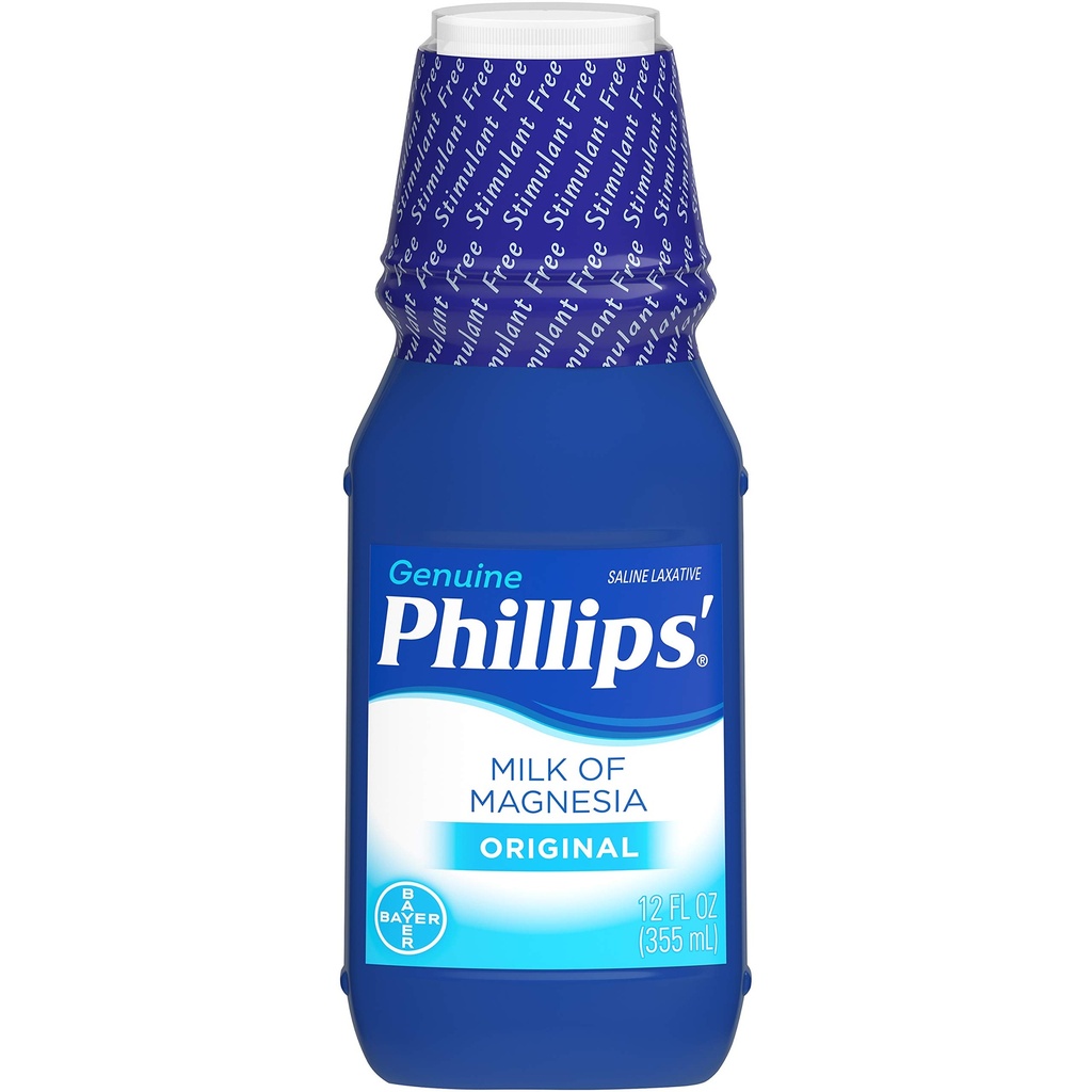 Le lait de Phillips de Magnésie liquide laxatif, 12 oz, sans crampe et doux soulagement de nuit de Constipation occasionnelle, n°1 lait de marque de Magnésie